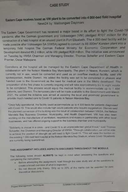  1 Discuss Critical path method (CPM) 2 Draw a network diagram