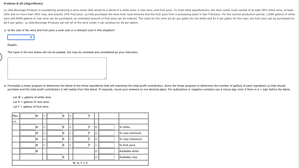 Please answer question 8-19. Be sure to provide explanations and fill in