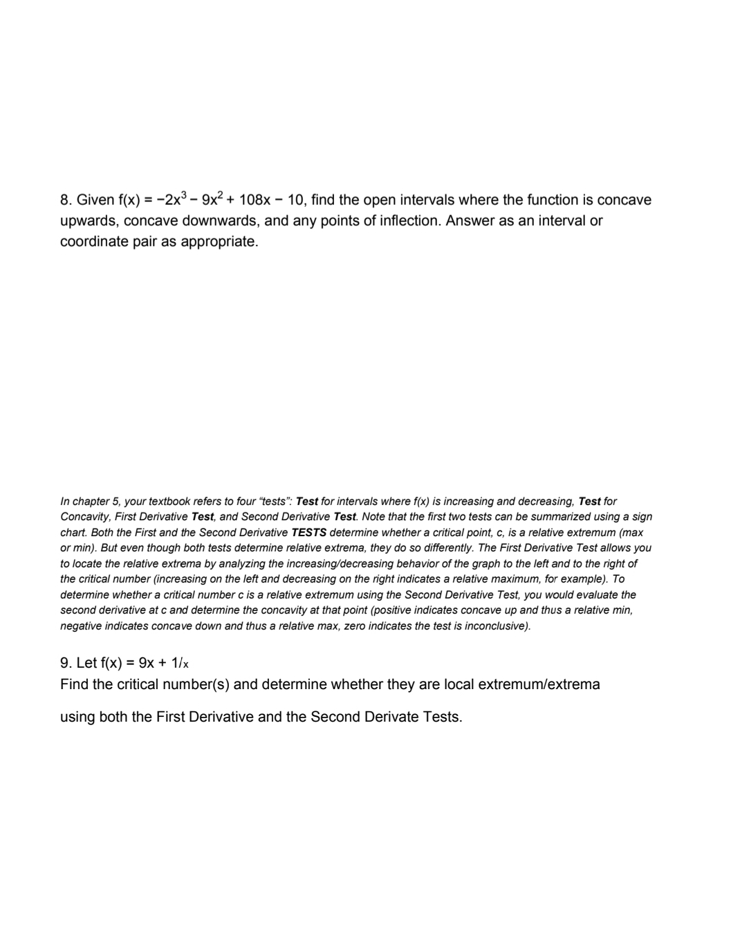 please show step by step, thanks! 8. Given f(x) = -2x3 -