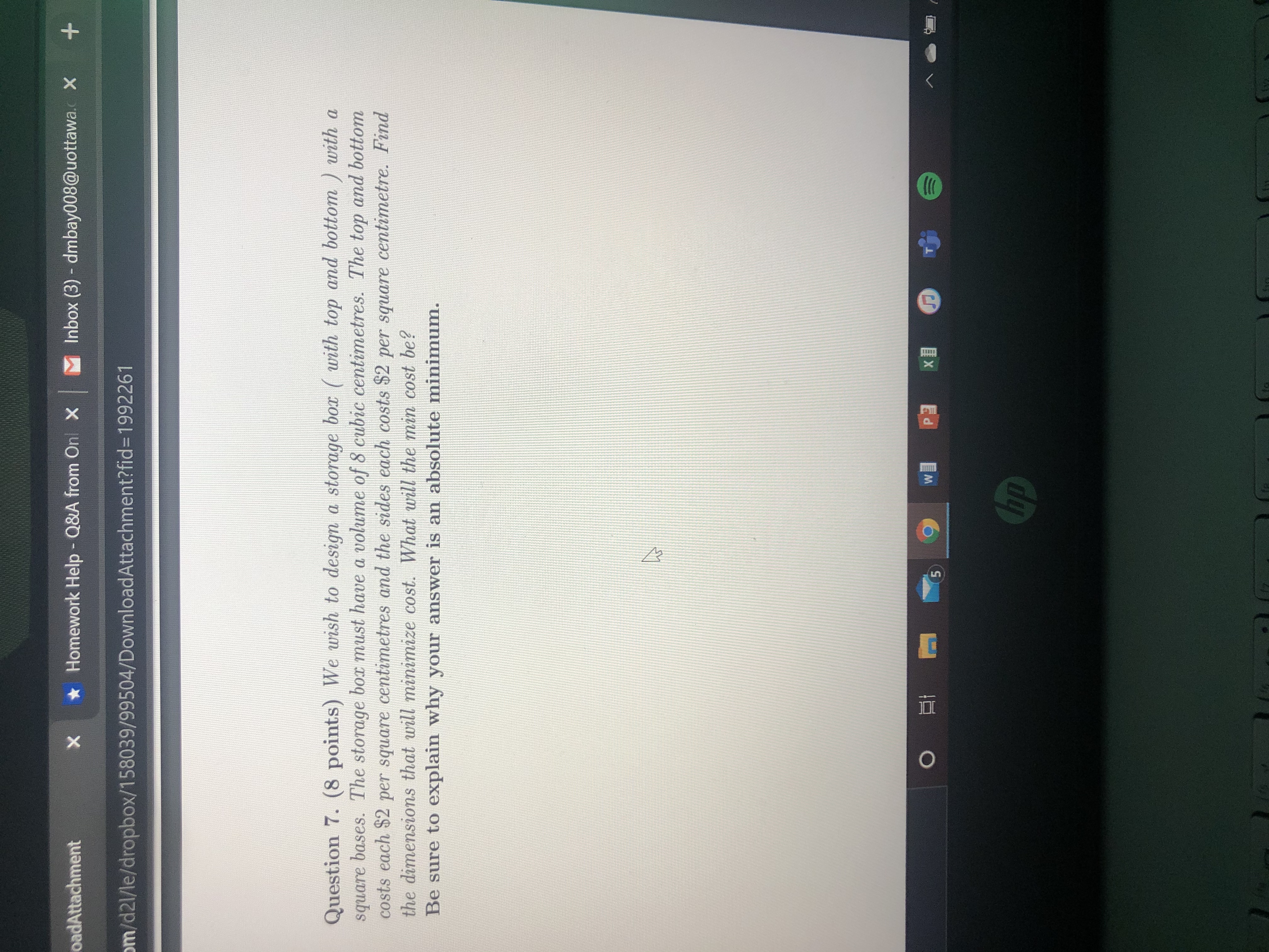 decreasing: f (x) = 25 2x2 +5Question 1. Find the interval(s) on