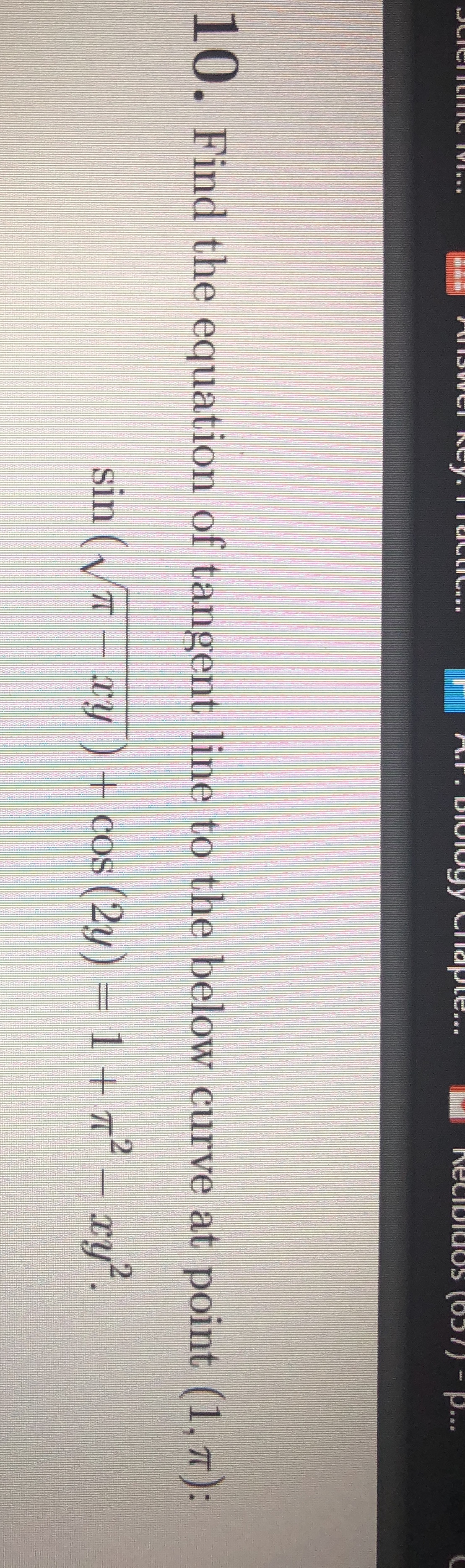 Calculus 1 please help CDidos (05 7) - P... 10. Find the