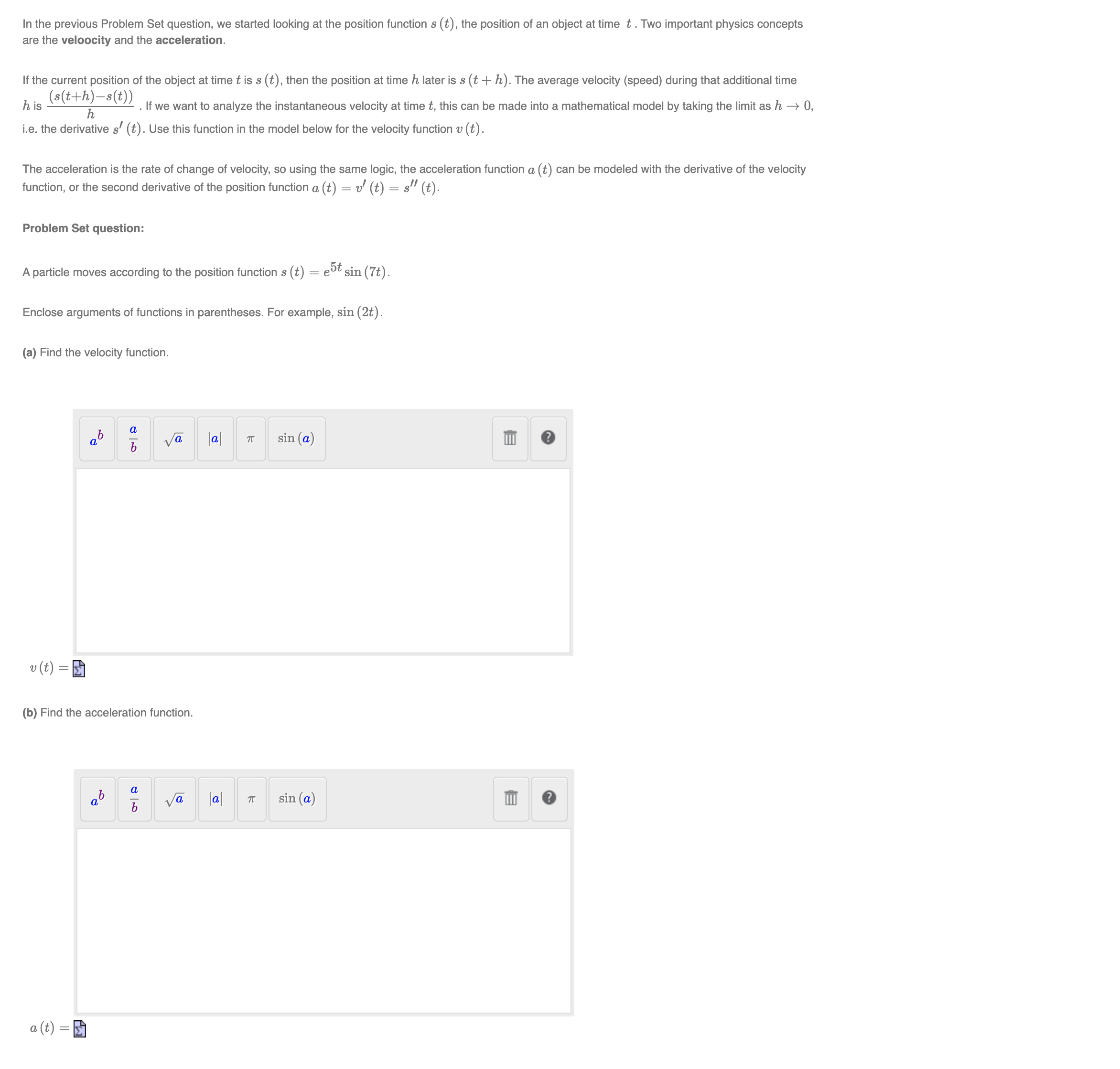  In the previous Problem Set question, we started looking at the