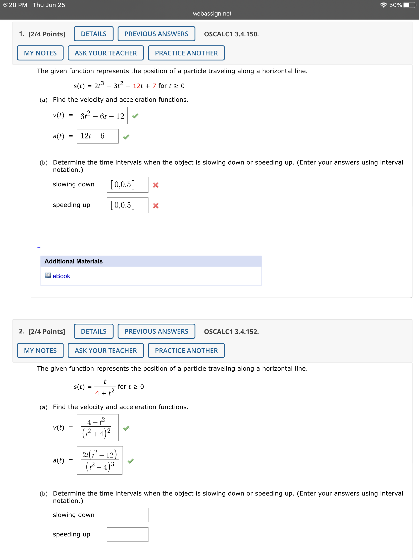 Please explain in steps 6:20 PM Thu Jun 25 webassign.net 1. [214