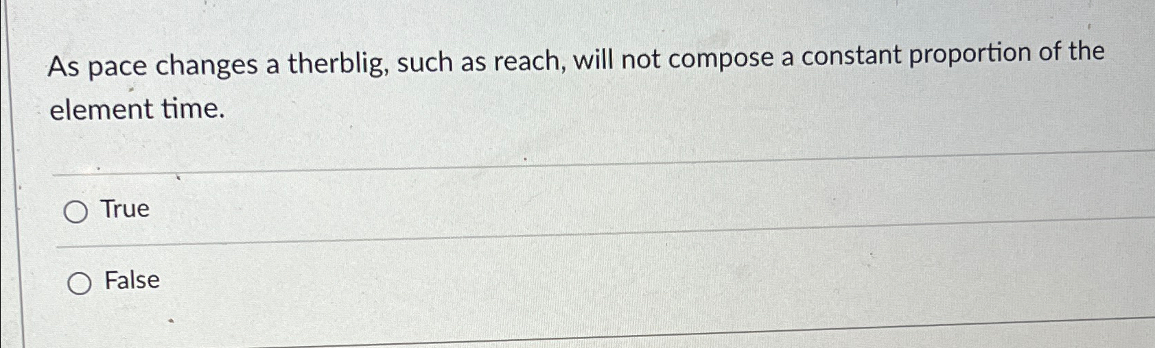  As pace changes a therblig, such as reach, will not compose