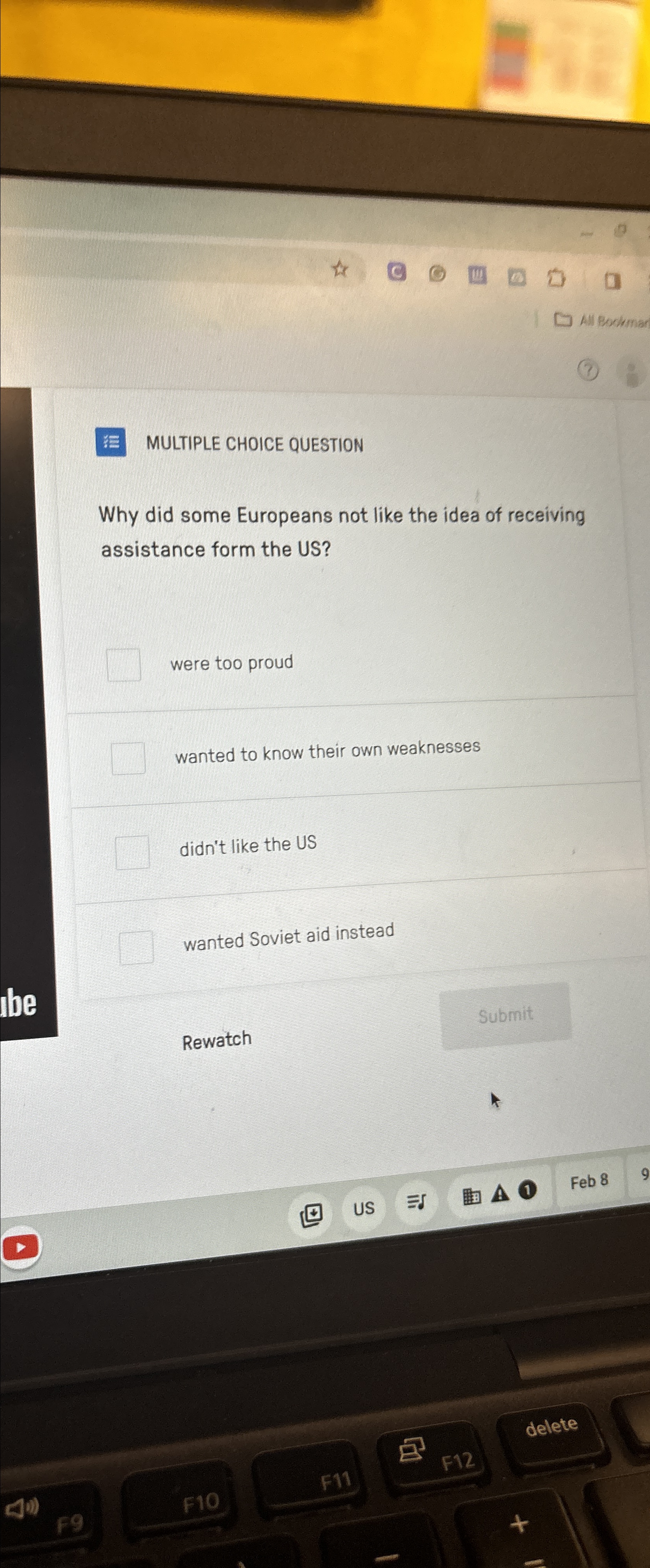  MULTIPLE CHOICE QUESTION Why did some Europeans not like the idea