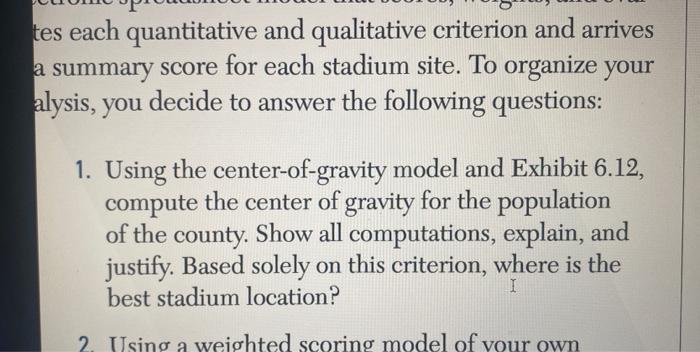  please just do question 1 es each quantitative and qualitative criterion