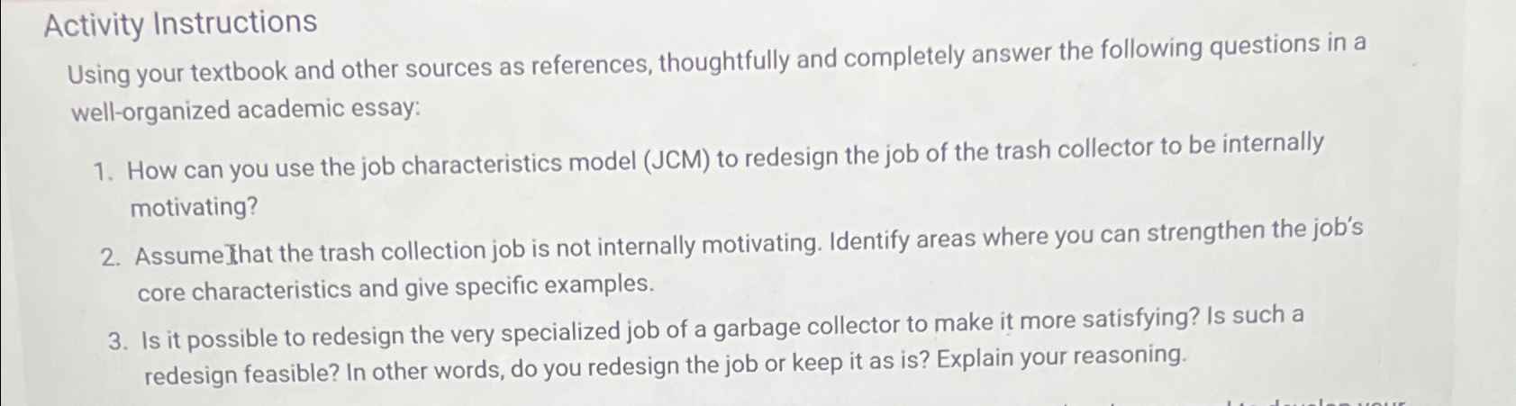  Activity Instructions Using your textbook and other sources as references, thoughtfully