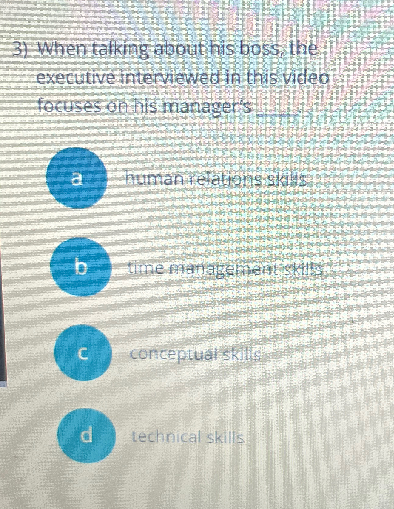  When talking about his boss, the executive interviewed in this video