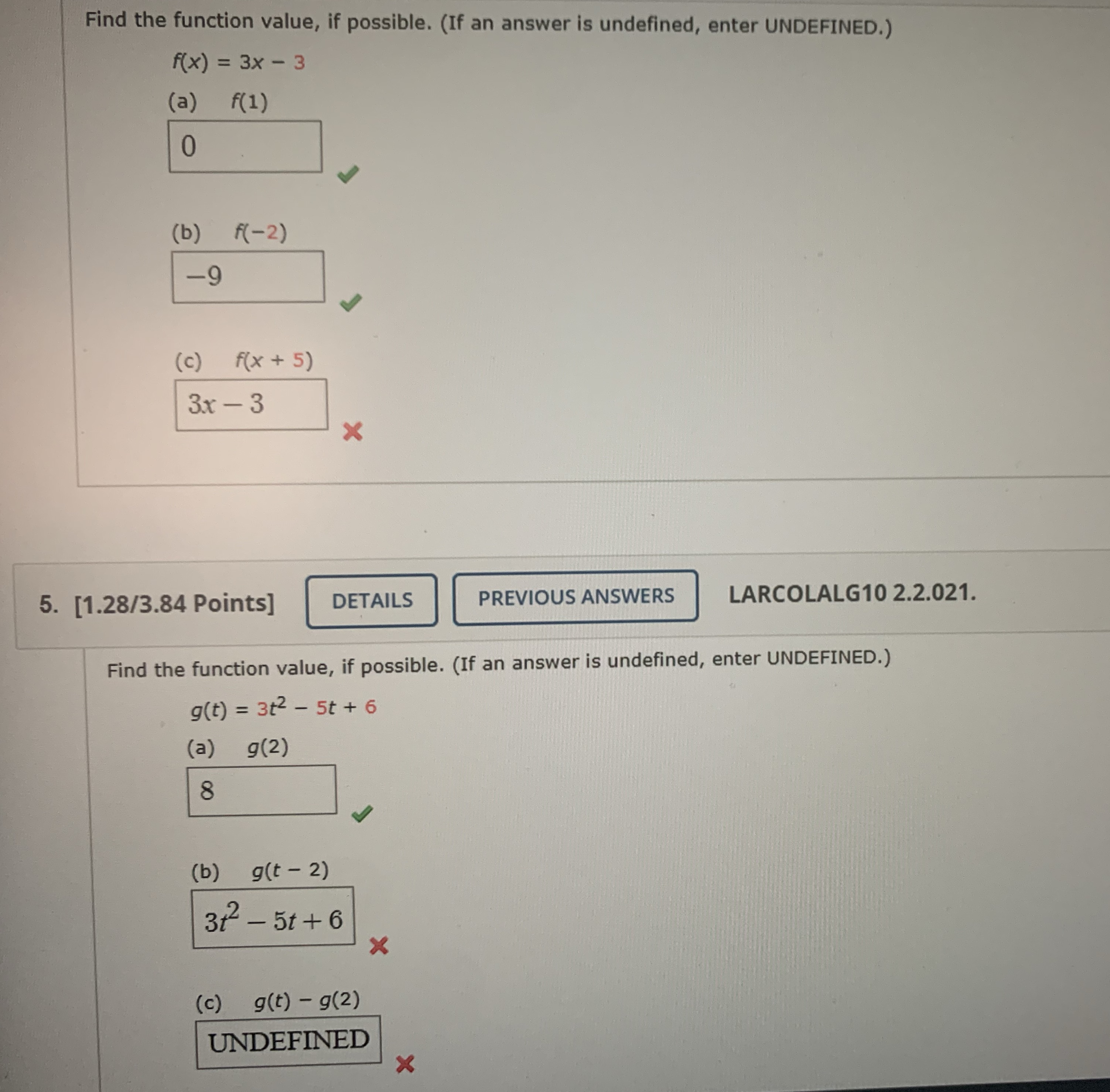 I need help understanding where I'm going wrong with these two. Find
