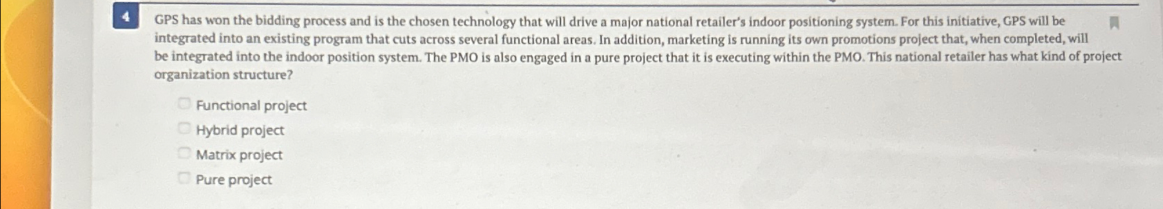  4 GPS has won the bidding process and is the chosen