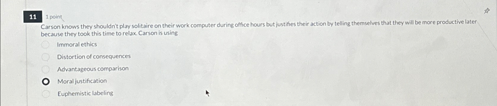  11 1 point Carson knows they shouldn't play solitaire on their