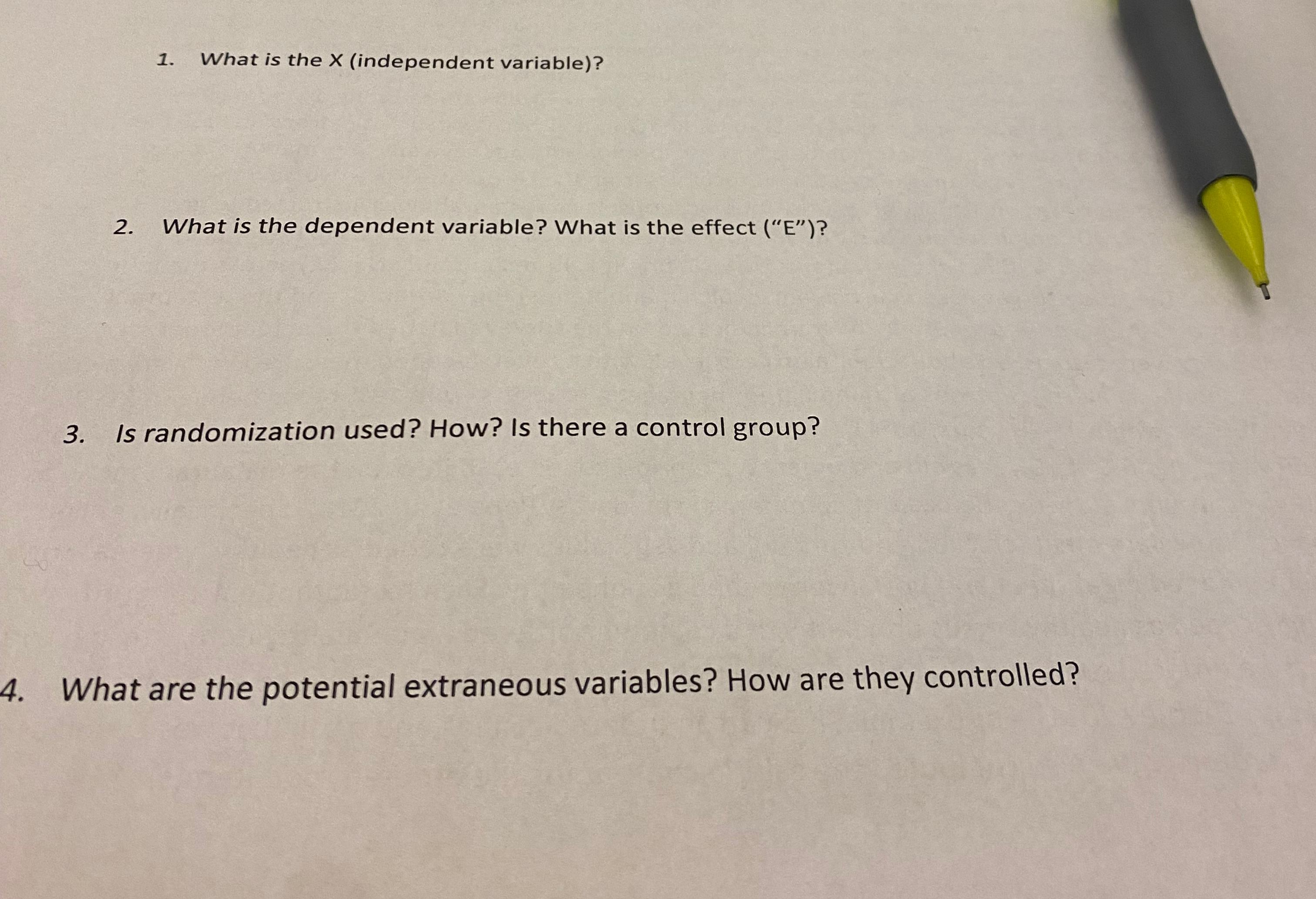  What is the x(independent variable)? What is the dependent variable? What