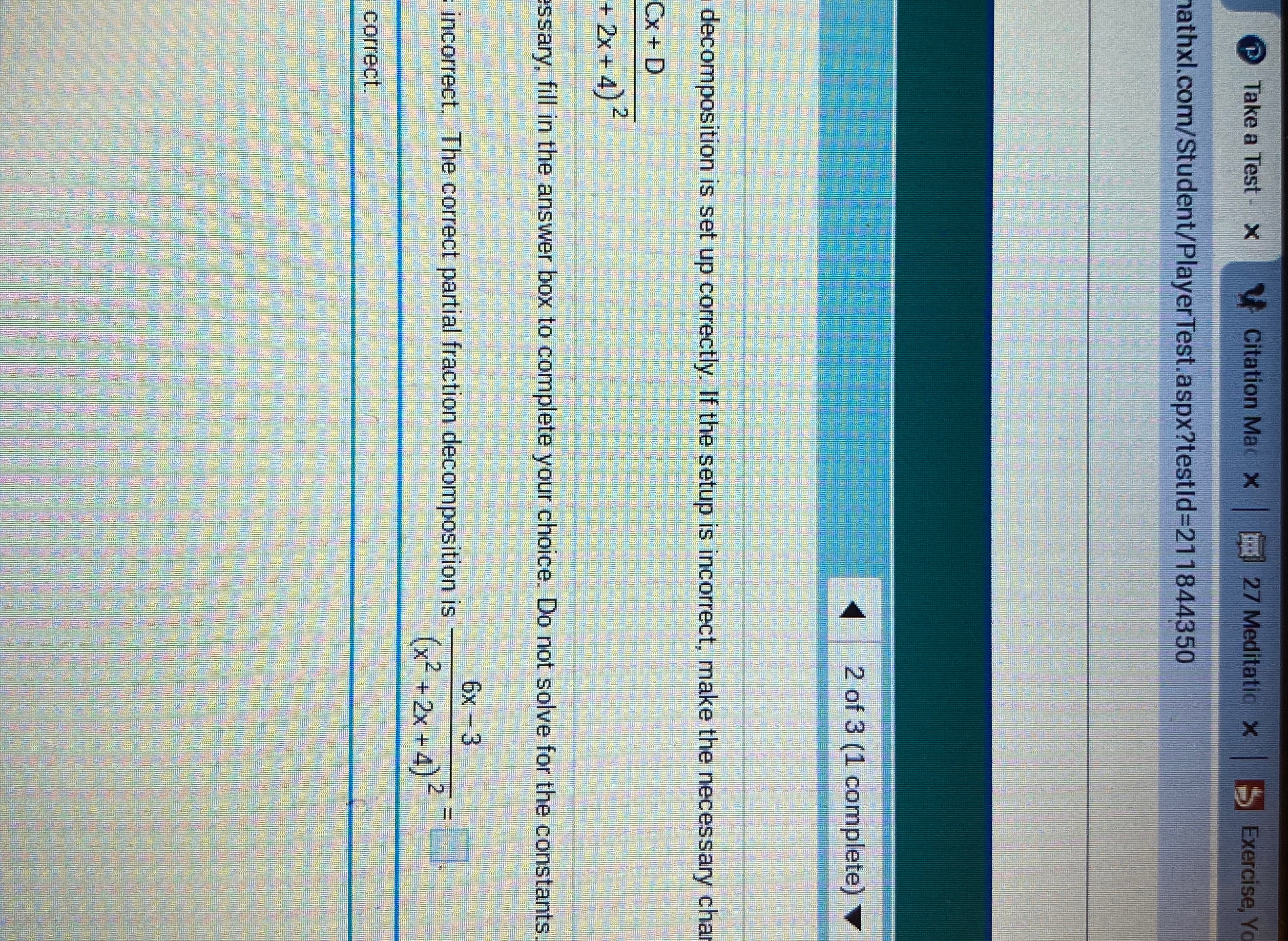 Is this set up correct or not? Take a Test - X