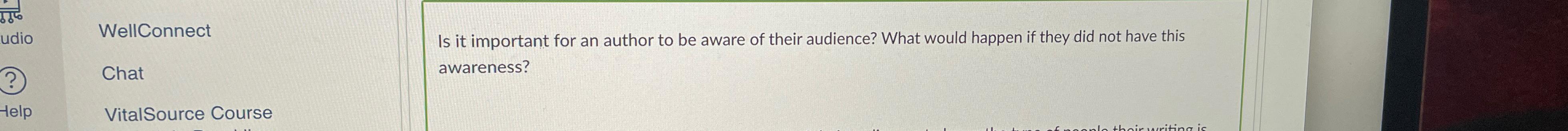  WellConnect Is it important for an author to be aware of