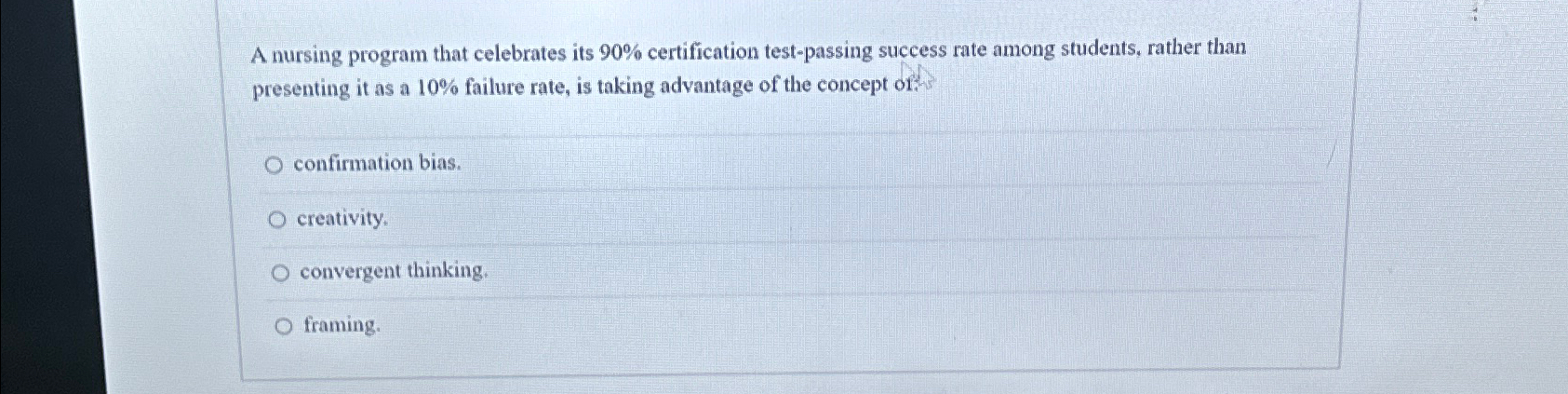  A nursing program that celebrates its 90% certification test-passing success rate