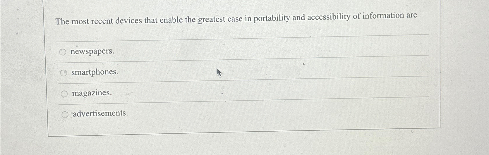  The most recent devices that enable the greatest ease in portability