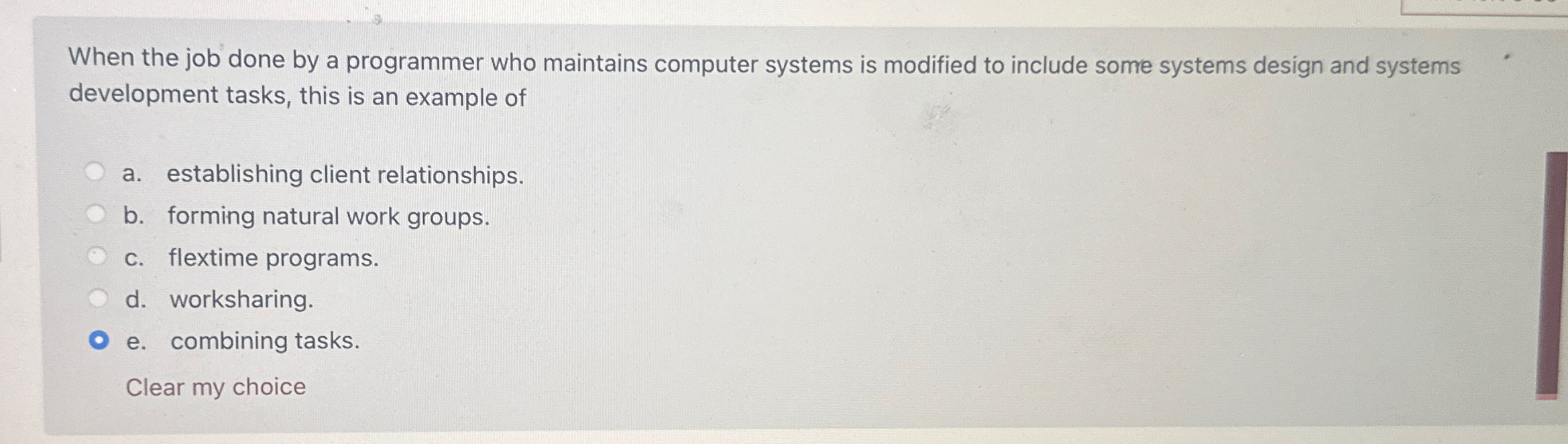  When the job done by a programmer who maintains computer systems