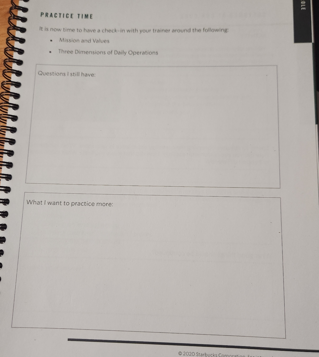  PRACTIGE TIME It is now time to have a check-in with