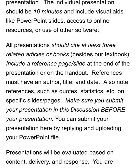  topic: Best Practices in project management presentation. The individual presentation should