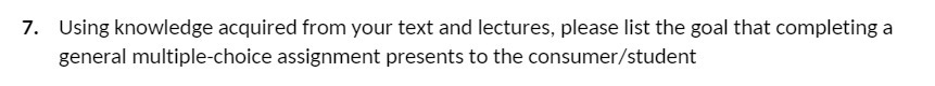  3'. Using knowledge acquired from your text and lectures, please list