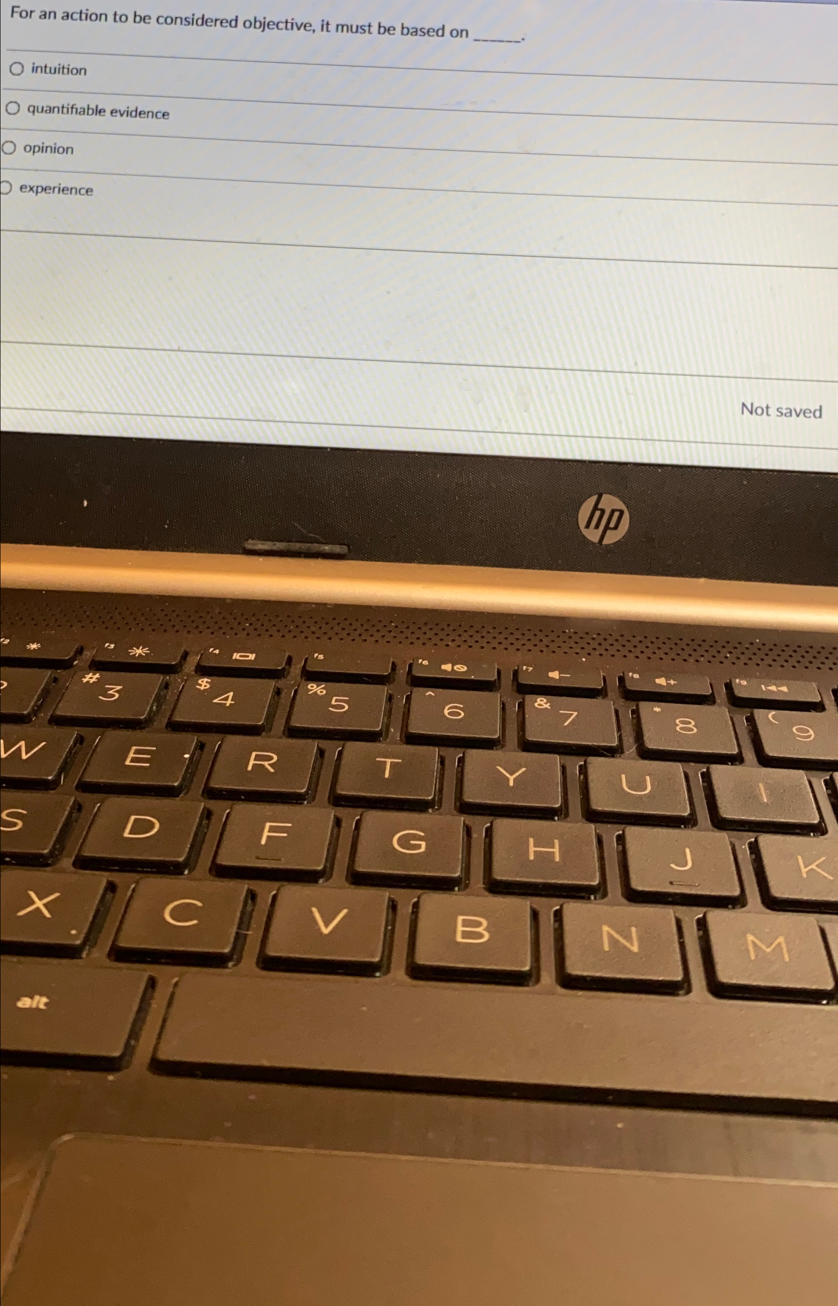  For an action to be considered objective, it must be based