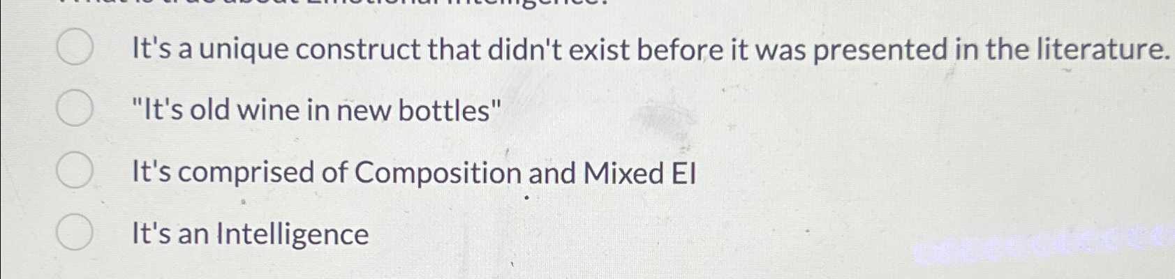  It's a unique construct that didn't exist before it was presented