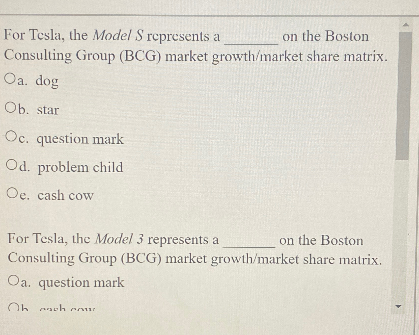  For Tesla, the Model S represents a on the Boston Consulting