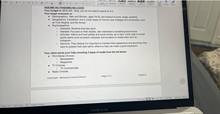 order presented. Wirite your aniand below the question and subming as a