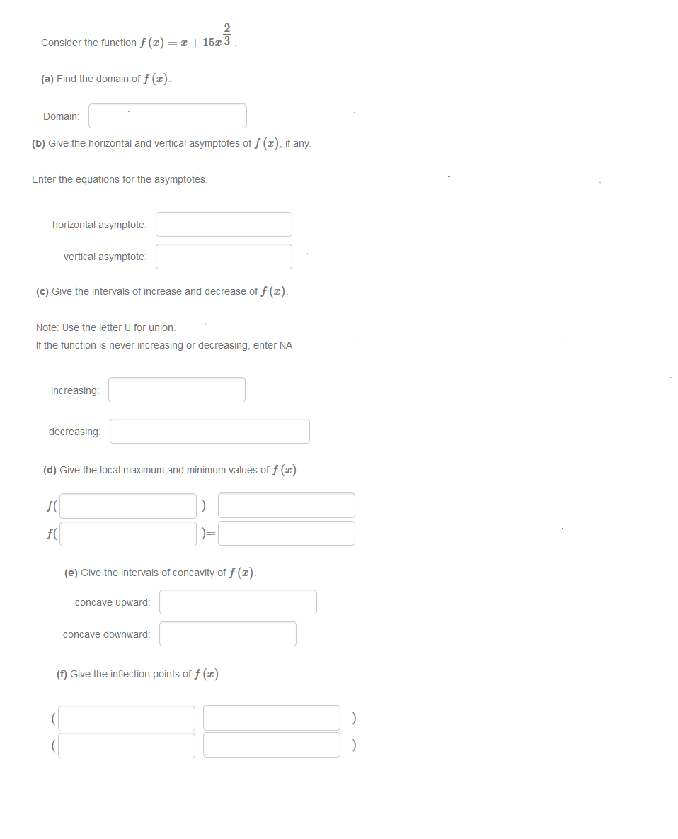 2 Consider the function f (z) = z + 15:: 3