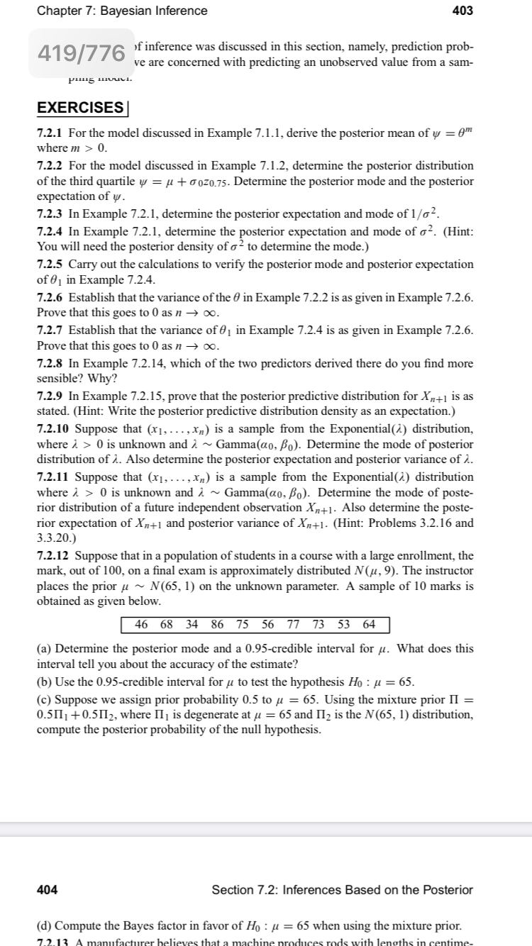 Given this problem, can someone please guide me to the answers. Chapter