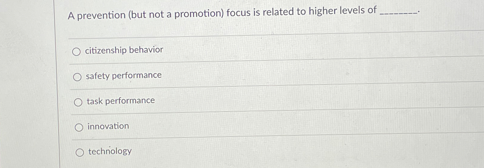  A prevention (but not a promotion) focus is related to higher