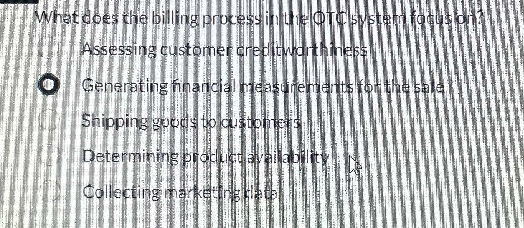  What does the billing process in the OTC system focus on?