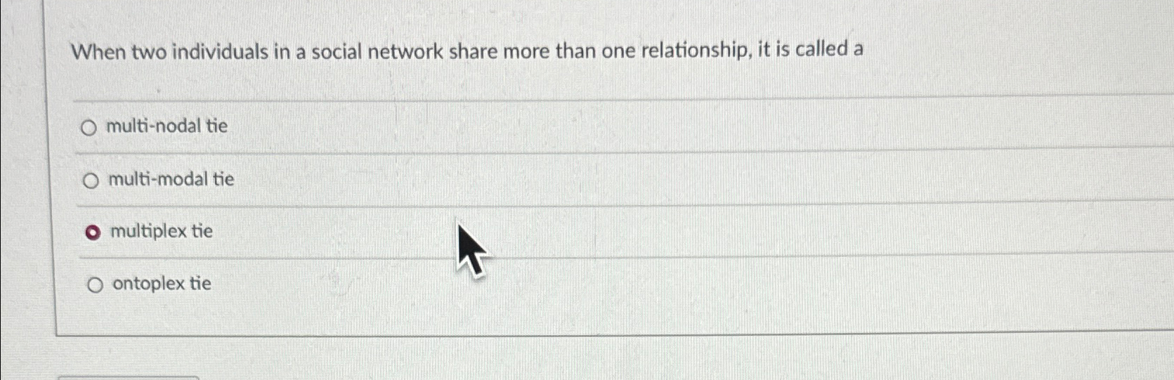  When two individuals in a social network share more than one