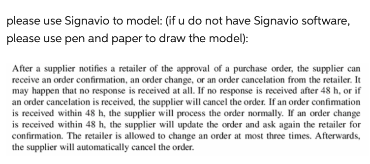 To respected Chegg experts. I need help in drawing a BPM model,