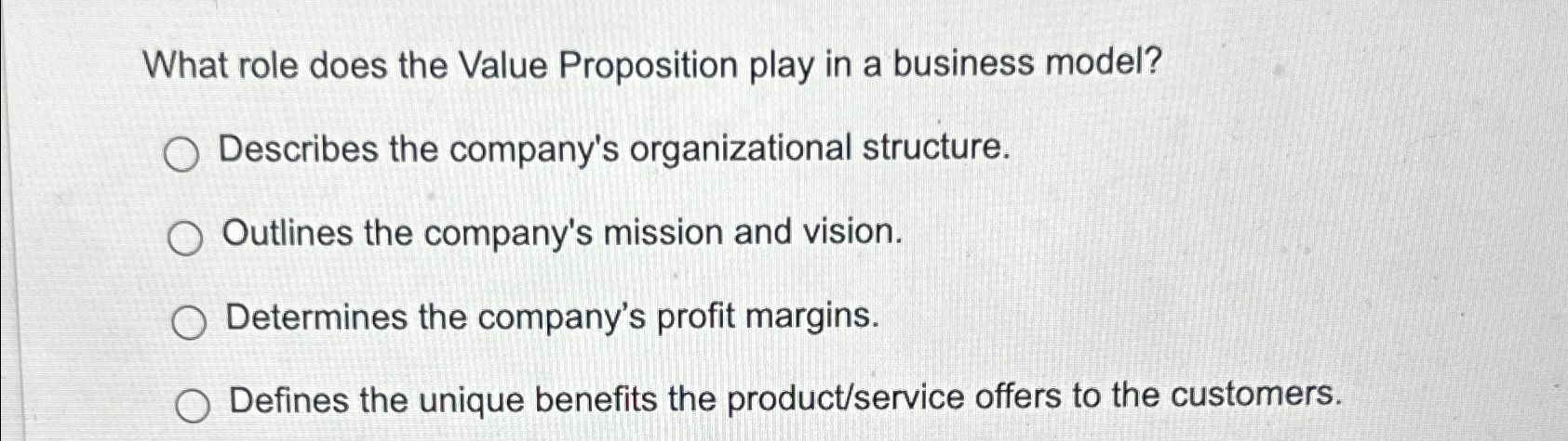  What role does the Value Proposition play in a business model?