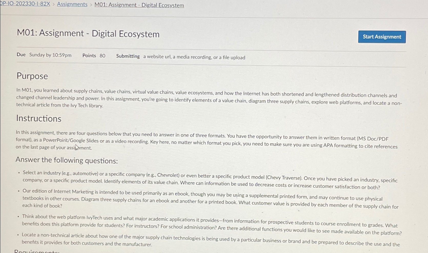  DP-10-202330-I-82X > Assignments > M01: Assignment - Digital Ecosystem M01: Assignment