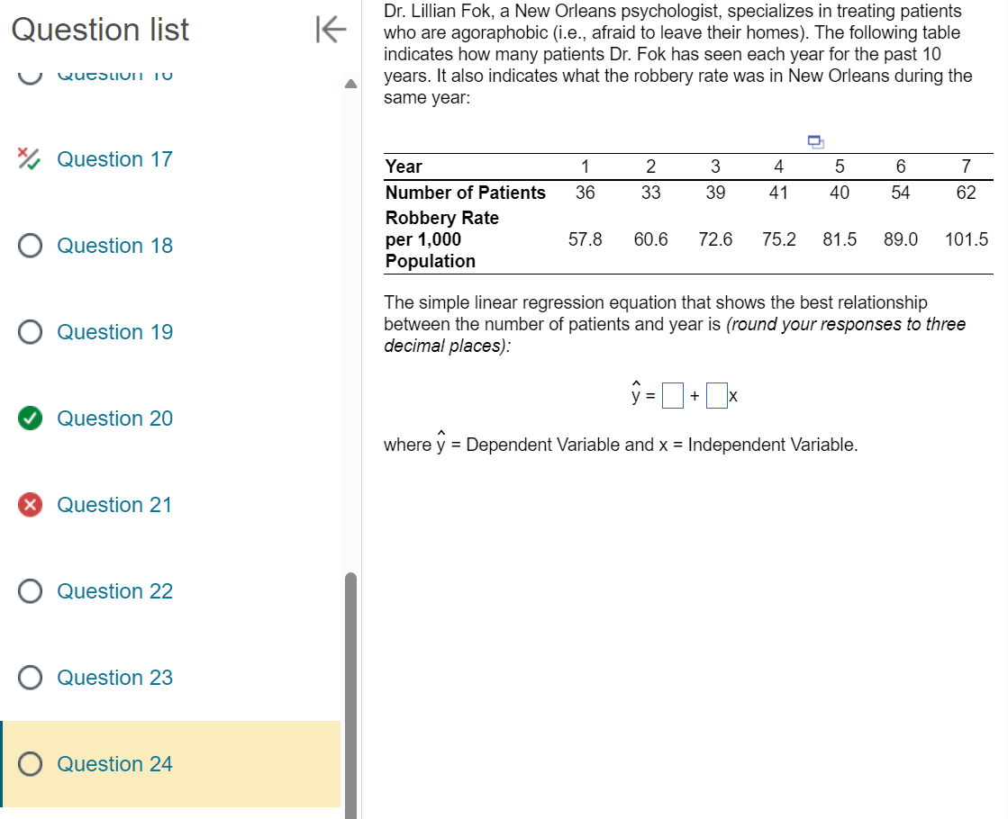 Please use actual numbers Question list Yuestivil iv Question 17 Question 18