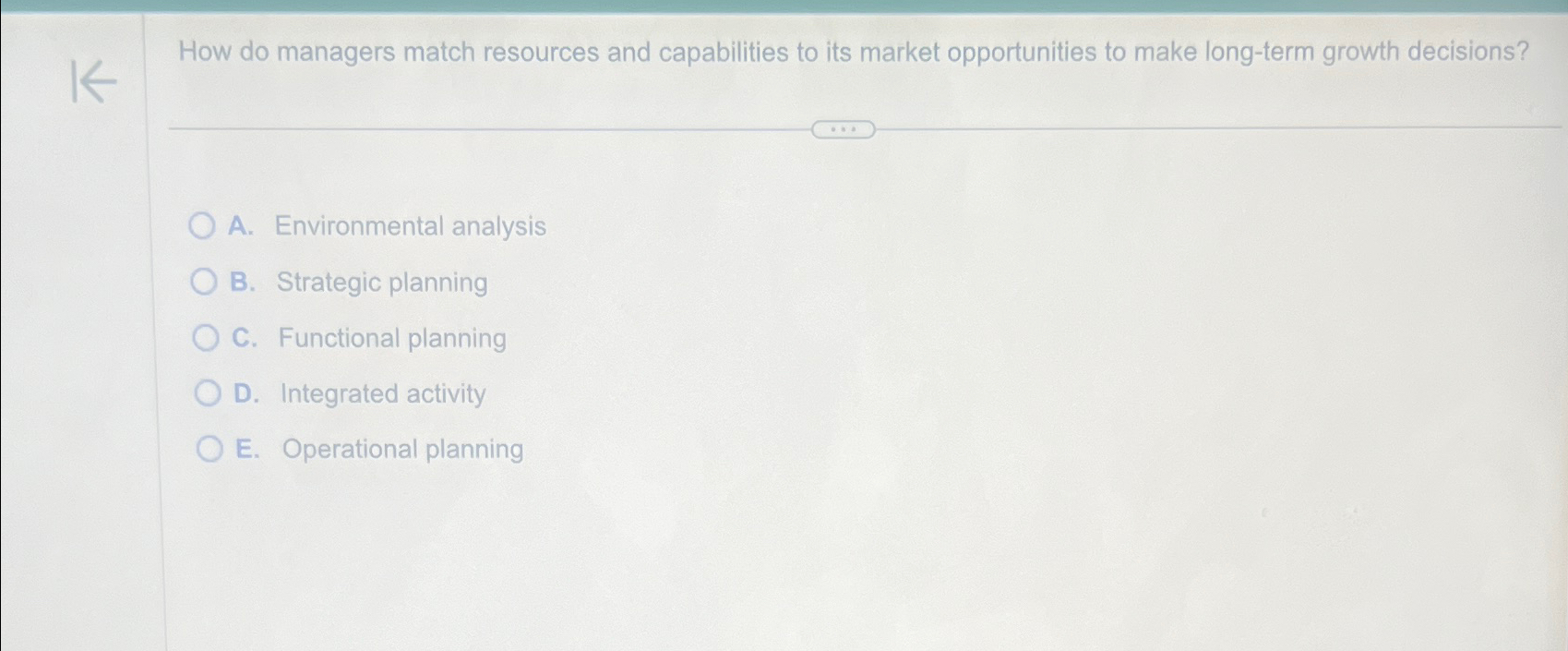  How do managers match resources and capabilities to its market opportunities