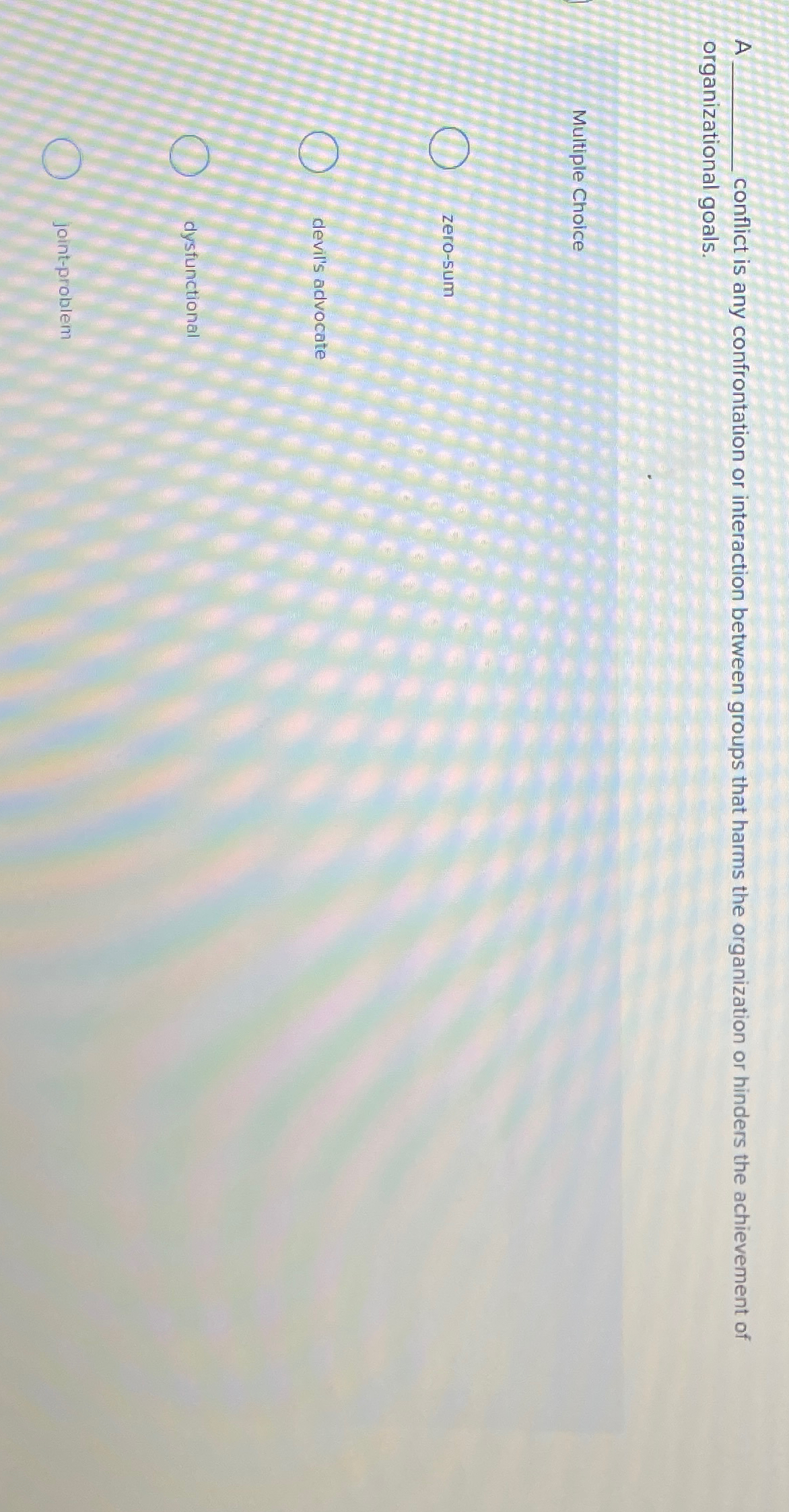  A conflict is any confrontation or interaction between groups that harms