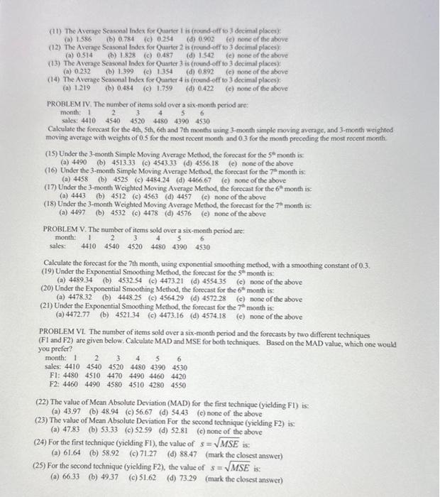 questions below the chart PROBLEM 1: In an assembly line, there are