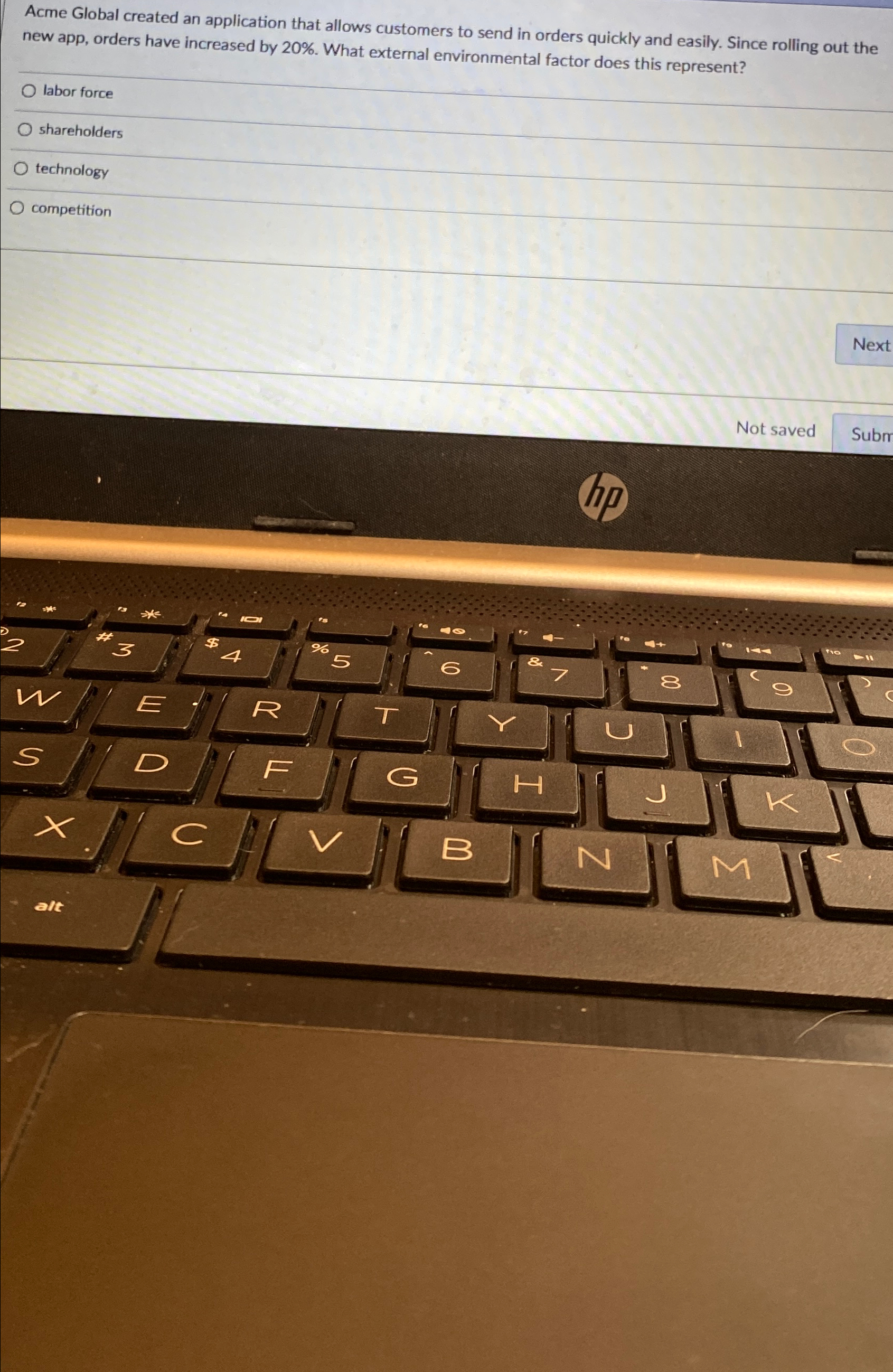  Acme Global created an application that allows customers to send in