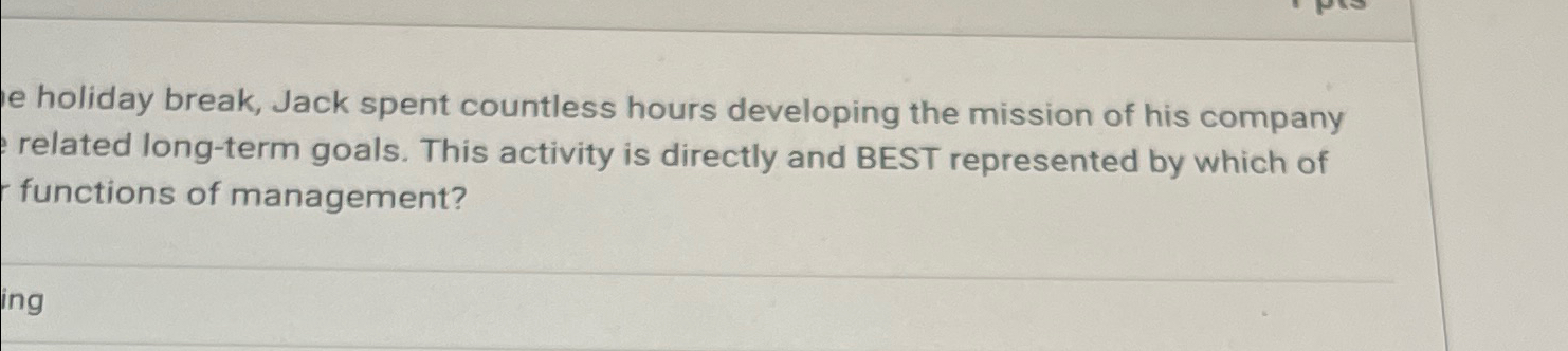  e holiday break, Jack spent countless hours developing the mission of