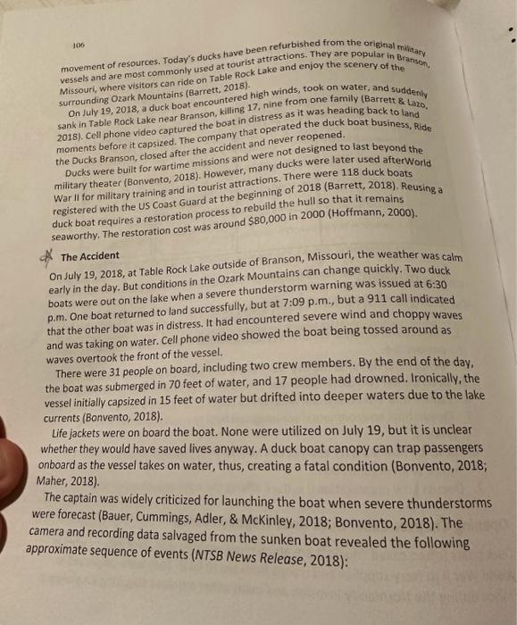 Tragedy - Part 1 Duck boats (often called "ducks") are amphibious vehicles