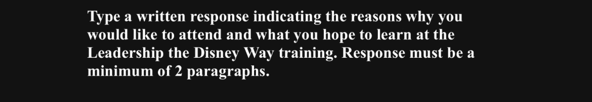  Type a written response indicating the reasons why you would like