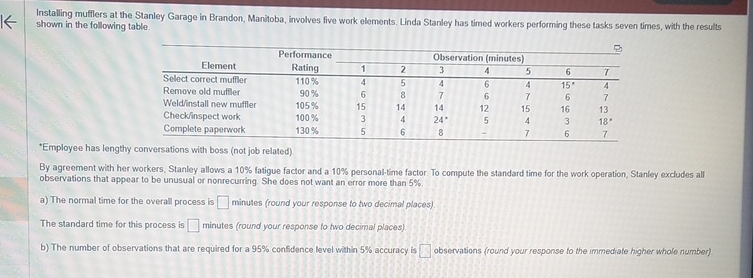  Installing mufflers at the Stanley Garage in Brandon, Manitoba, inwolves five