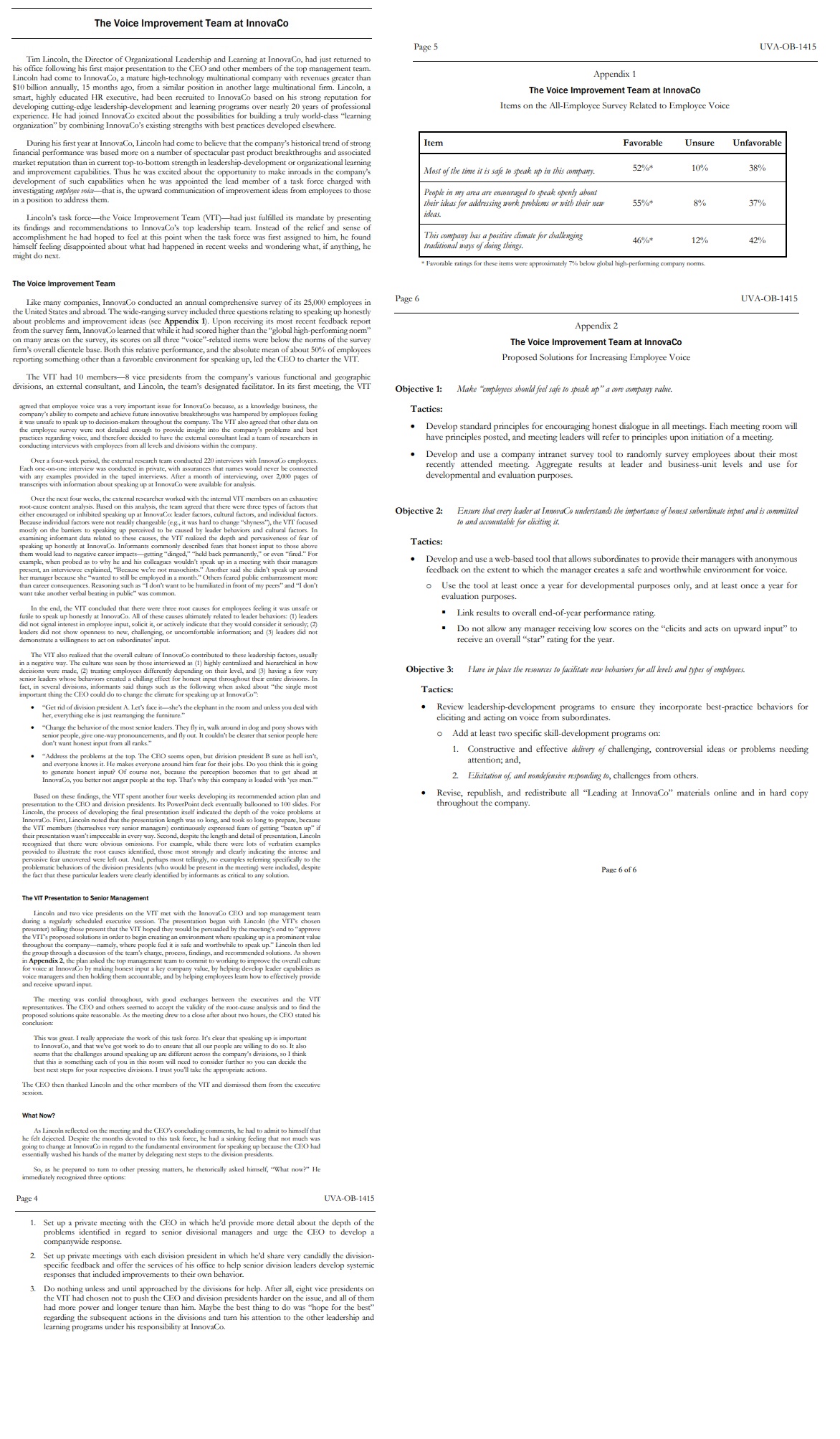  The Voice Improvement Team at InnovaCo