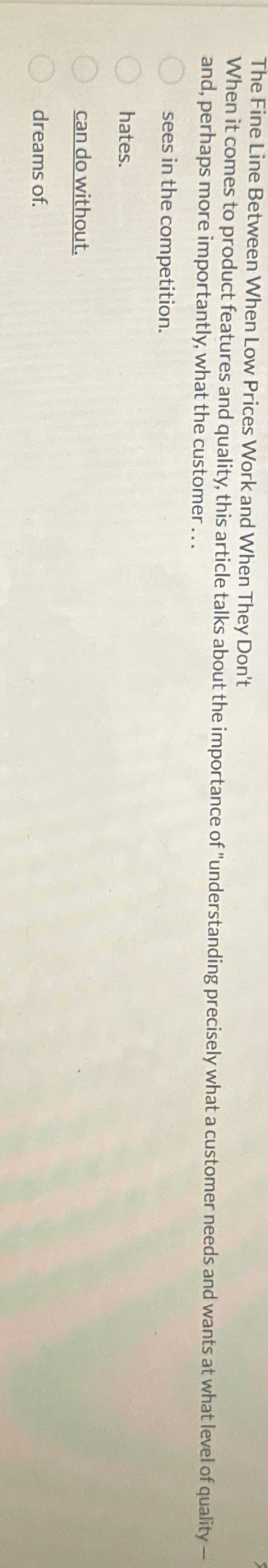  The Fine Line Between When Low Prices Work and When They