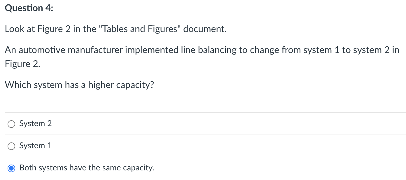 cycle time? 10 mins/unit 4.8mins/unit 16 mins/unit 48 mins/unit Look at Table