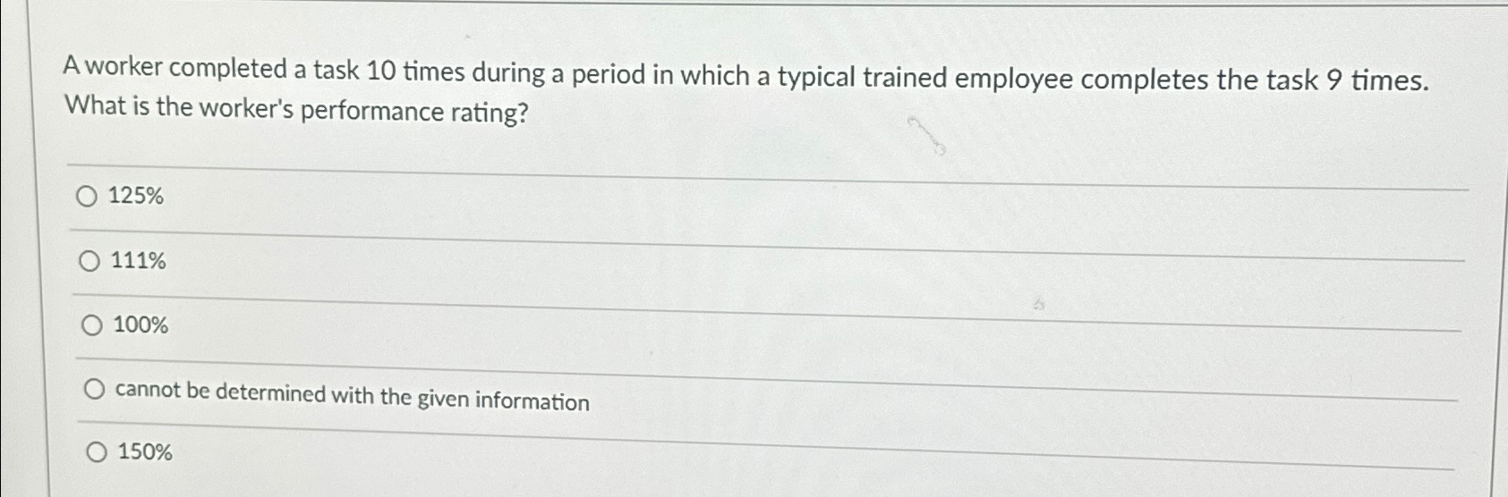  A worker completed a task 10 times during a period in