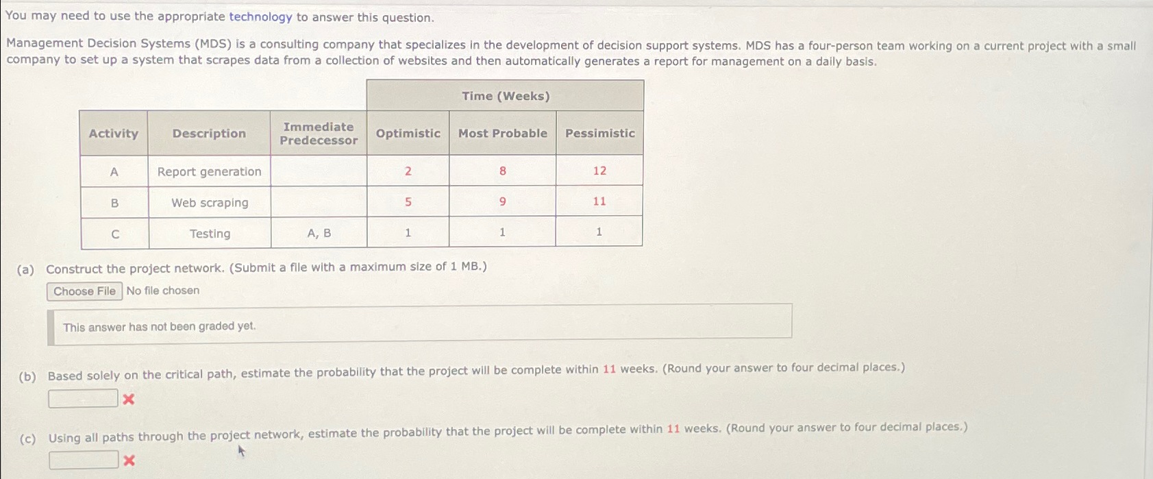  You may need to use the appropriate technology to answer this